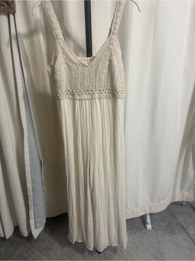 Jabna Crochet Bodice/Flowy Knit Romper